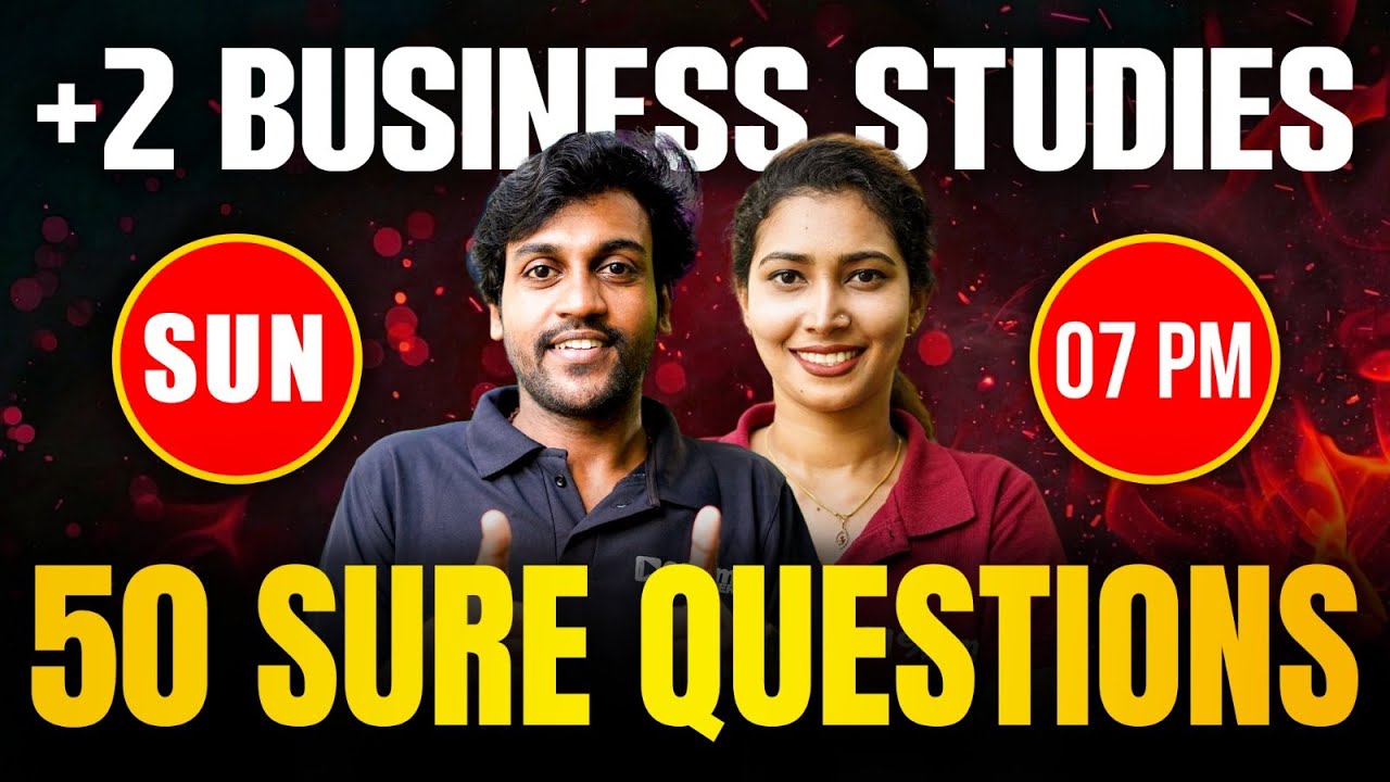 Plus Two Business Studies Christmas Exam | 50 Sure Questions | Exam Winner
