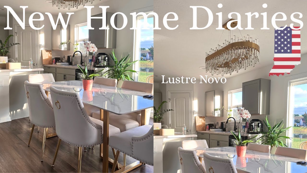 Compras da casa nova + organização + instalando o lustre ✨