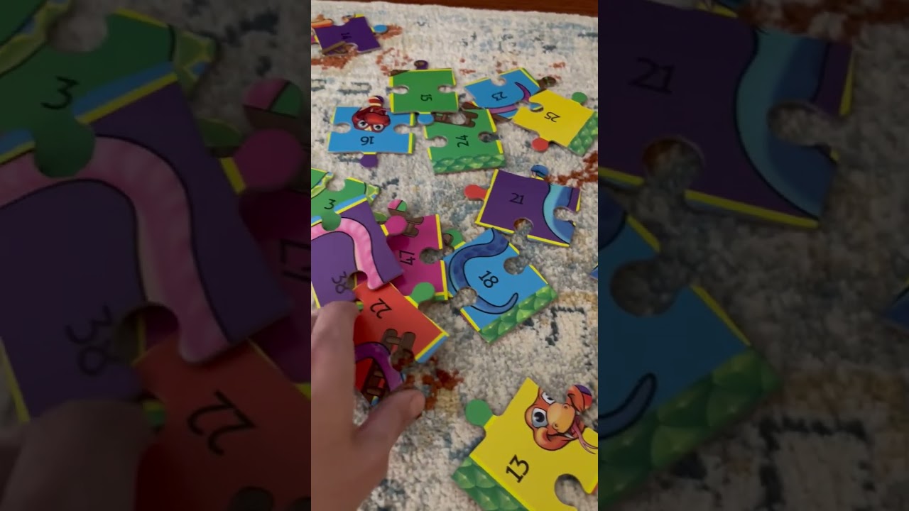 Cihangir puzzel ile oyun oynuyor - çocuklar için öğretici oyun - matematik öğreniyoruz