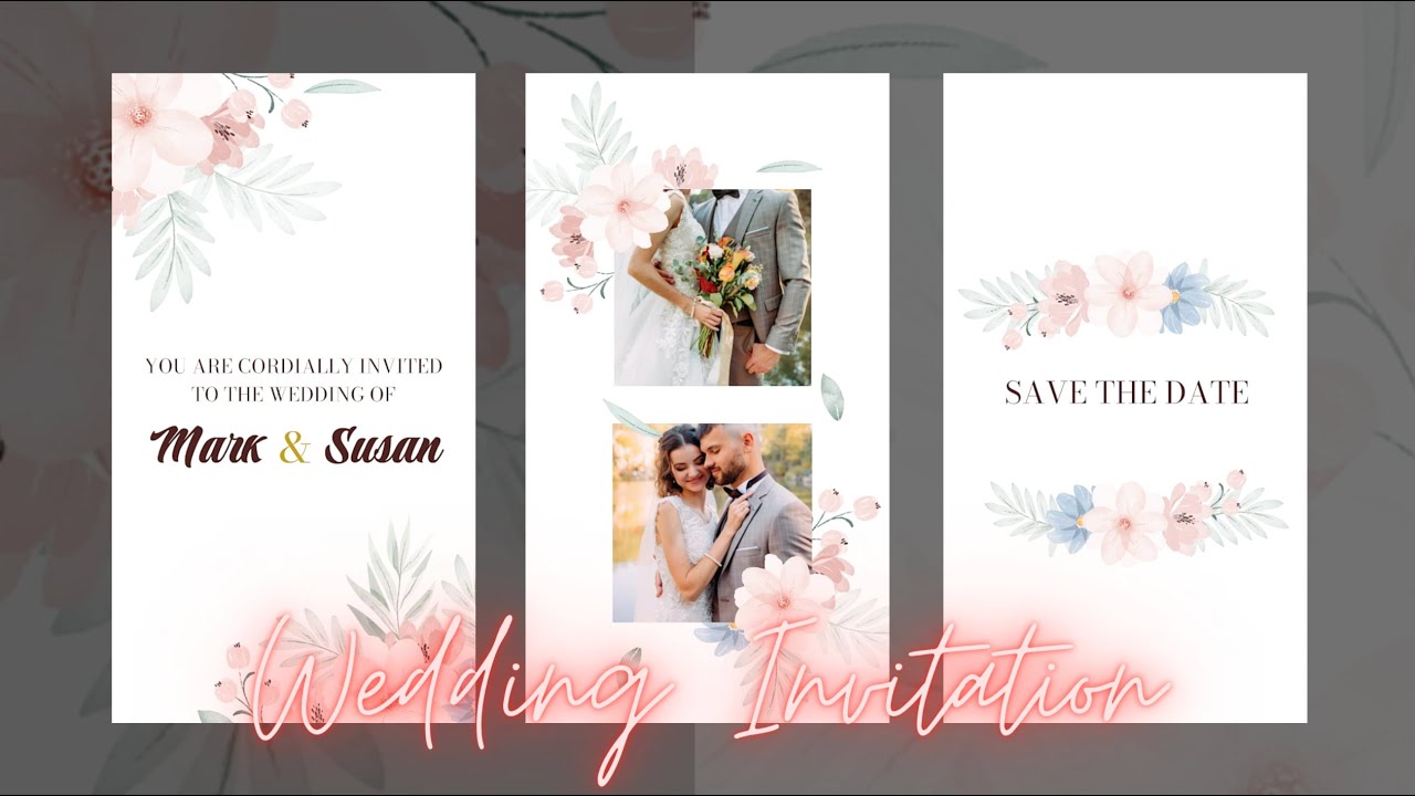 Green Screen Wedding Invitation /Download link in description / Free Template /@Theweddingcard