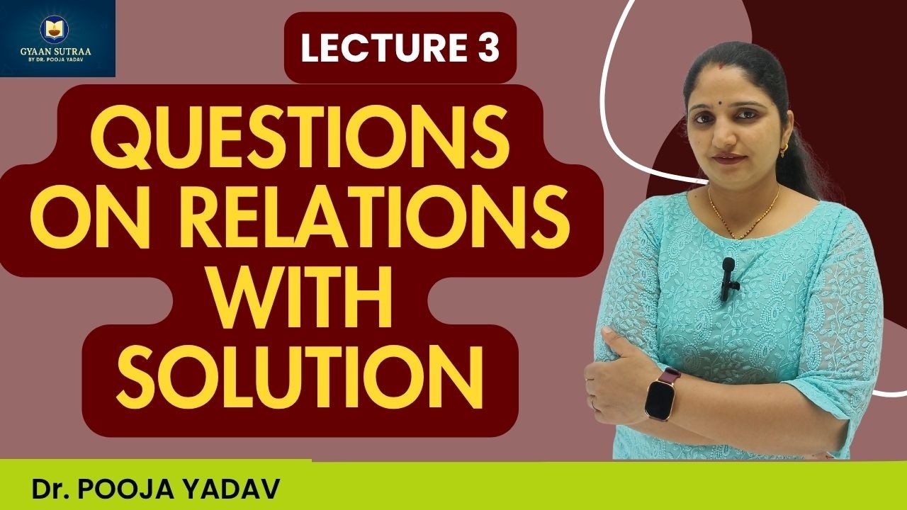 QUESTIONS OF RELATIONS| Relation & Function| 11th Math's|