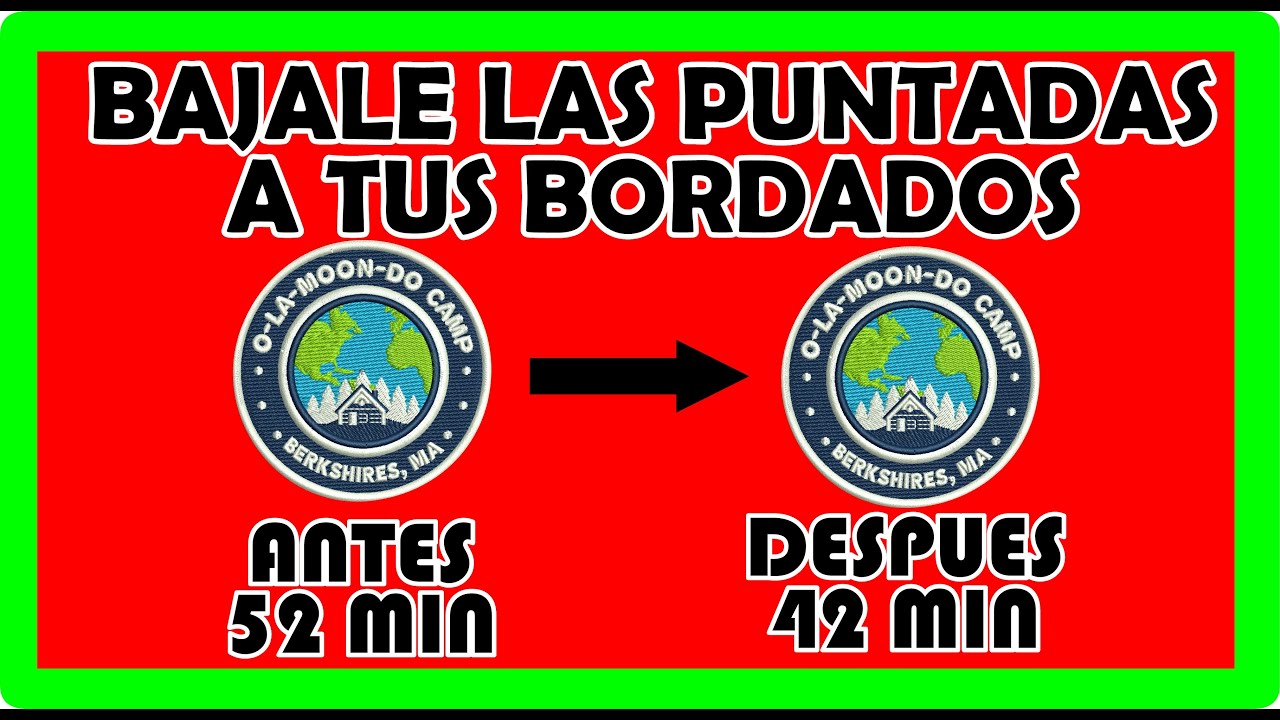 Como bajar el tiempo y las  puntadas de tus matrices de bordado para mayor producción!!!