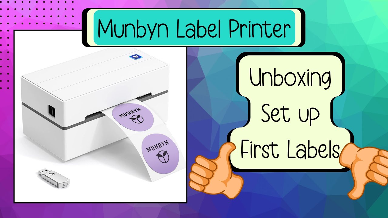 Munbyn Thermal Printer Unboxing - Set Up - First Labels - 130 Sticker Printer - Honest Review