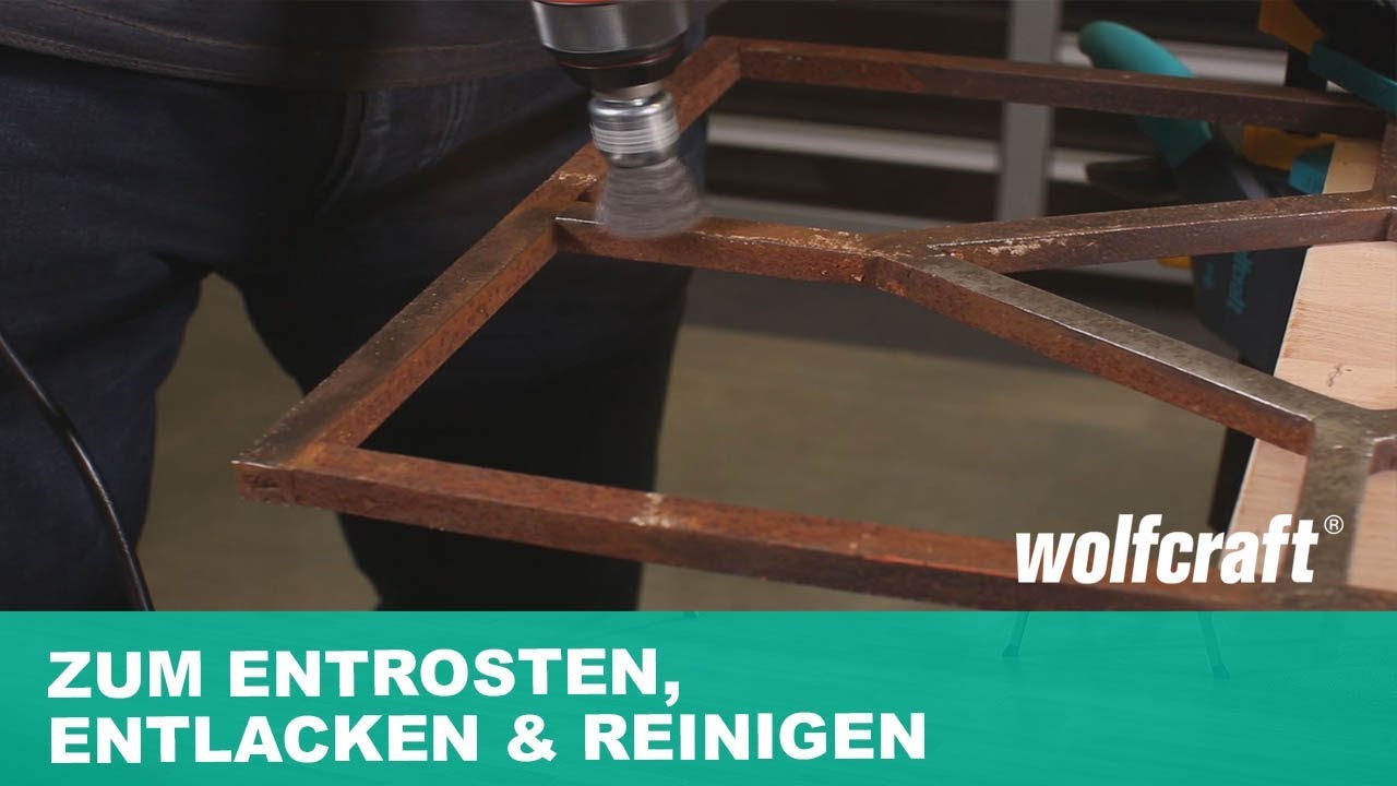 Drahtb&uuml;rsten-Set: Entrosten, Entlacken und Reinigen | wolfcraft