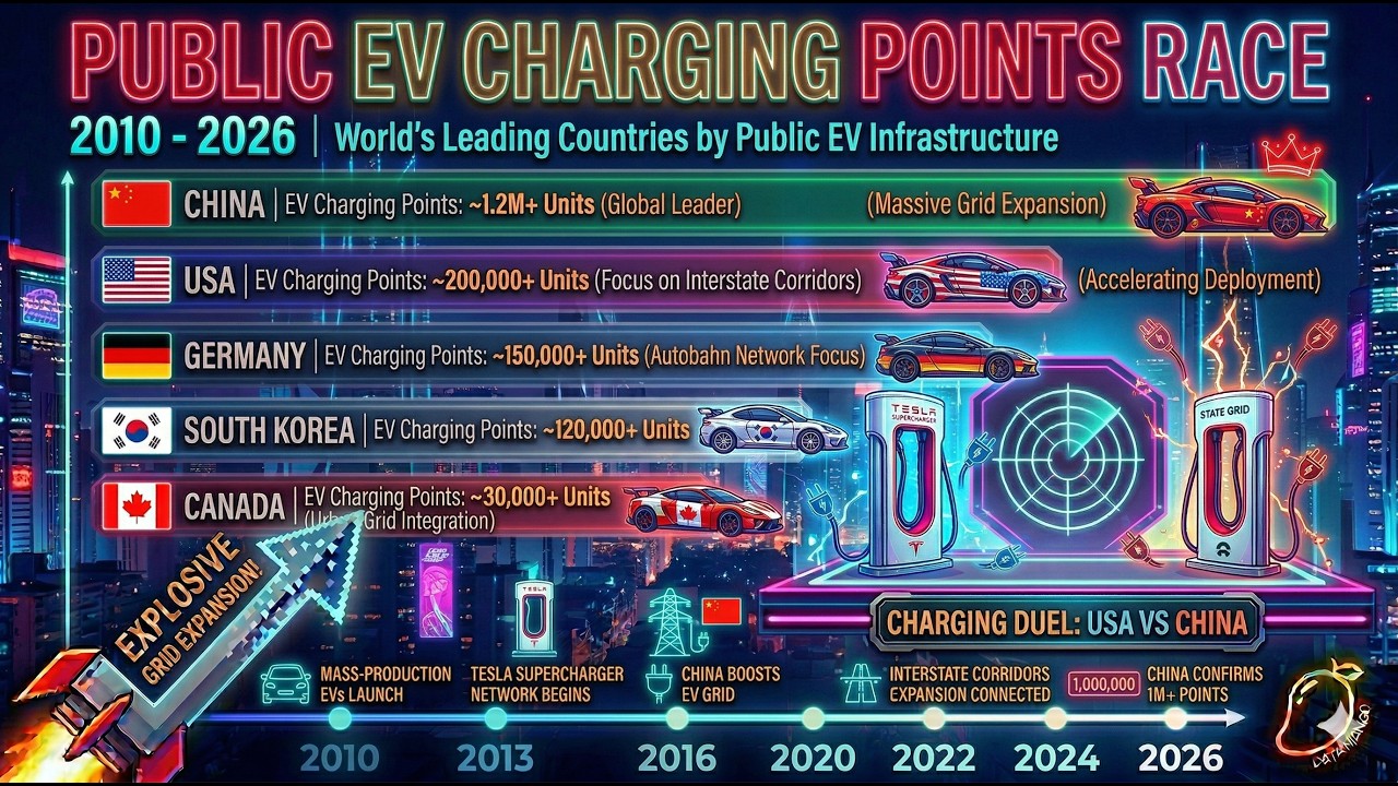 See How Fast EV Infrastructure Grew (2010-2026)