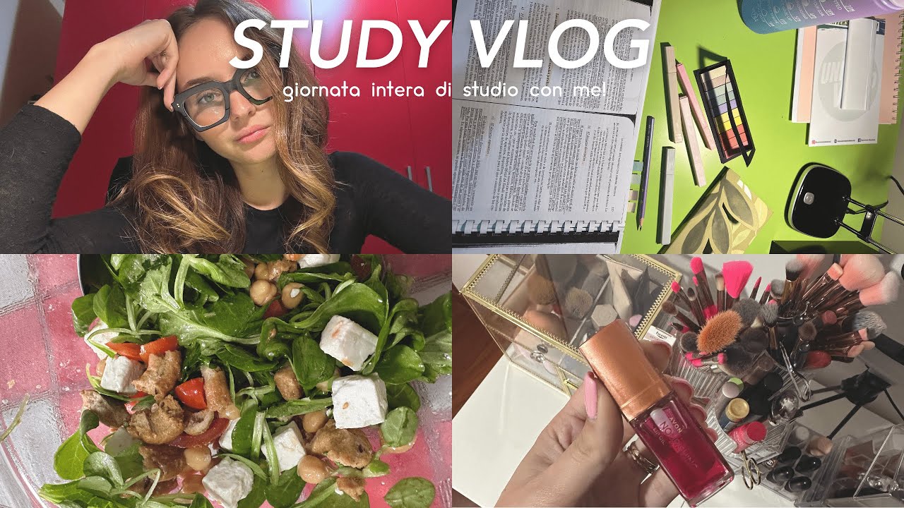 STUDY VLOG: una giornata intera di studio insieme a me! 🎧🧘🏼‍♀️