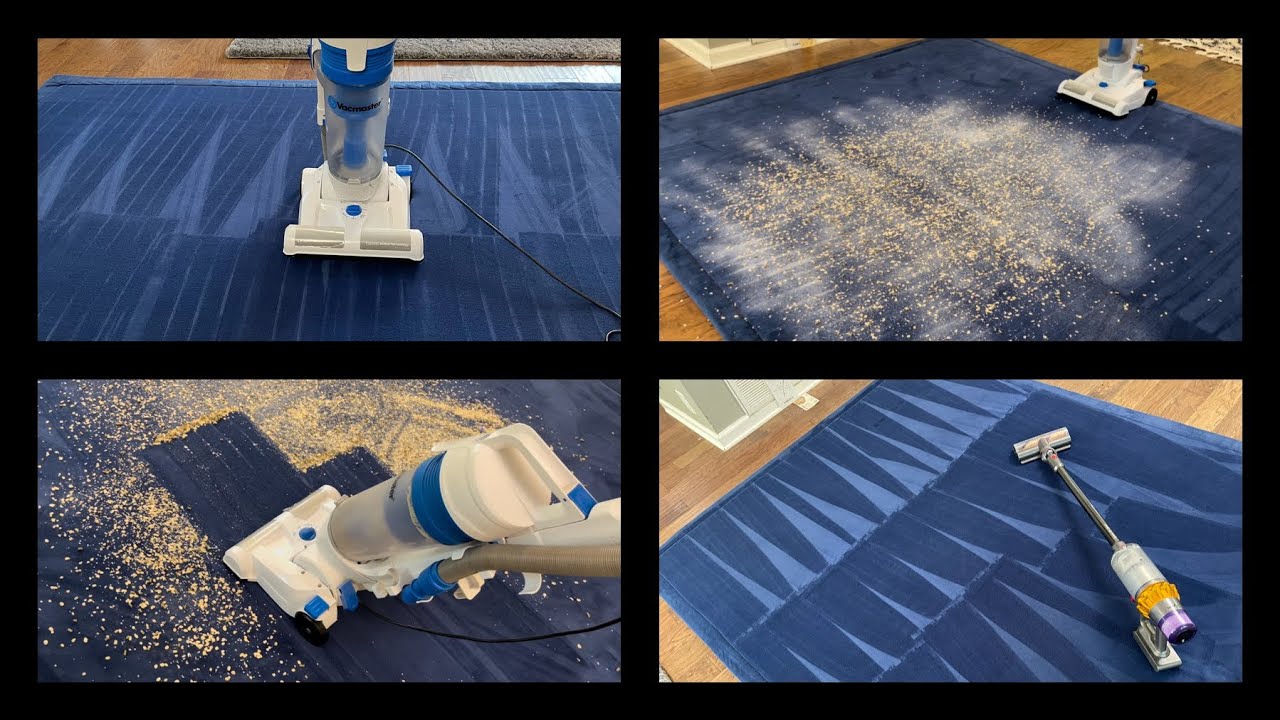 Vacmaster Vacumm / Crunchy Mess Test / Blue Rug / Vacuum Lines 💙ASMR