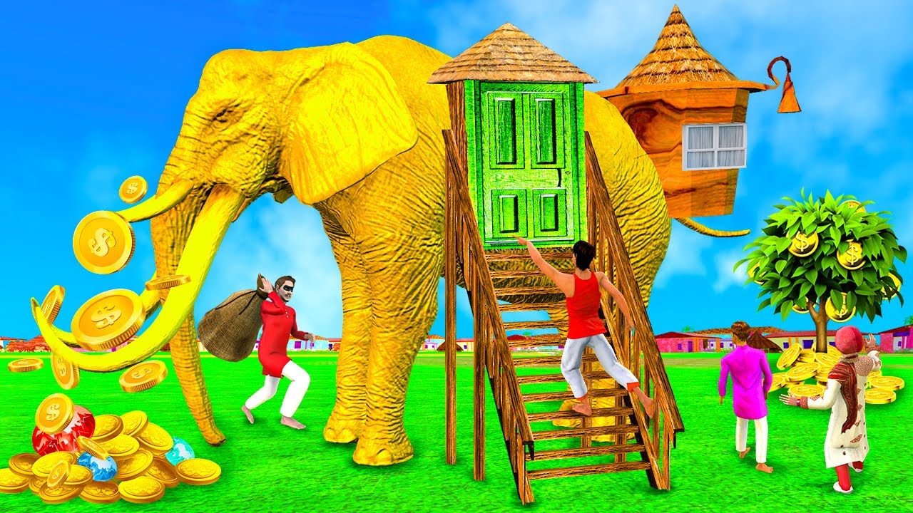 जादुई विशाल हाथी घर Magical Giant Elephant House Story | Hindi Kahaniya 3D Animated Stories