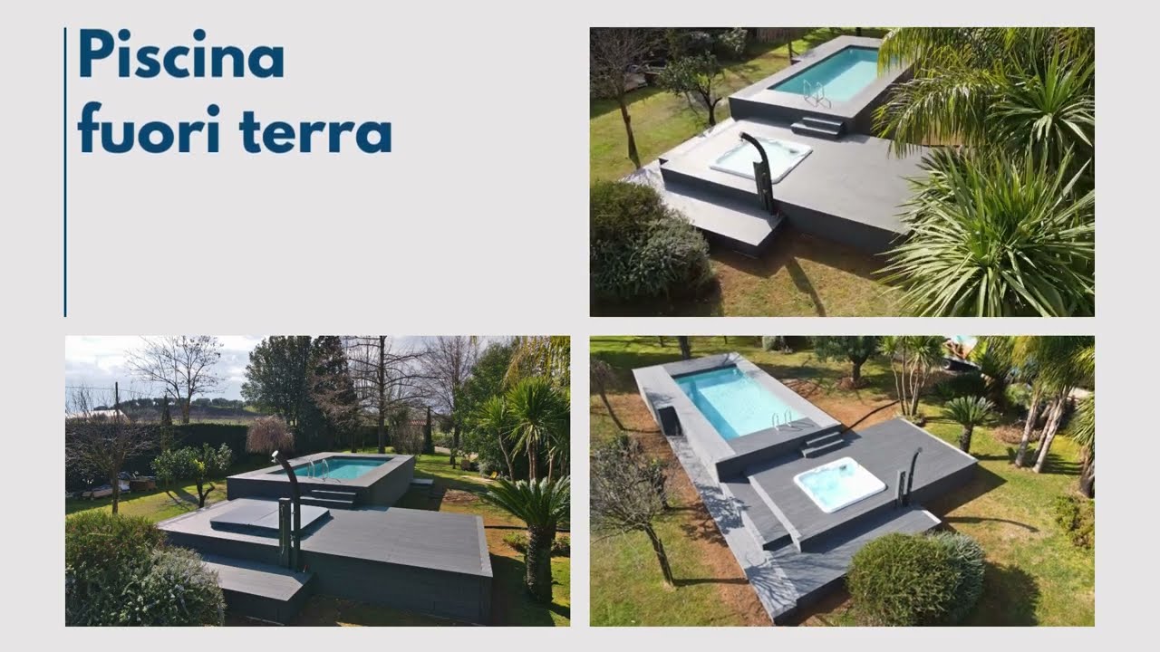Piscina interrata, piscina fuori terra, piscina per terrazzo o piccoli giardini, tutto su misura.