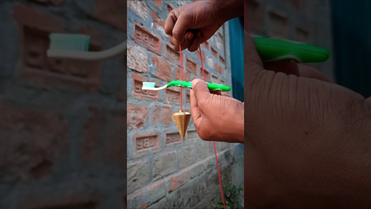 How to use Toothbrush for Plumb bob #plumbbob #construction #shorts