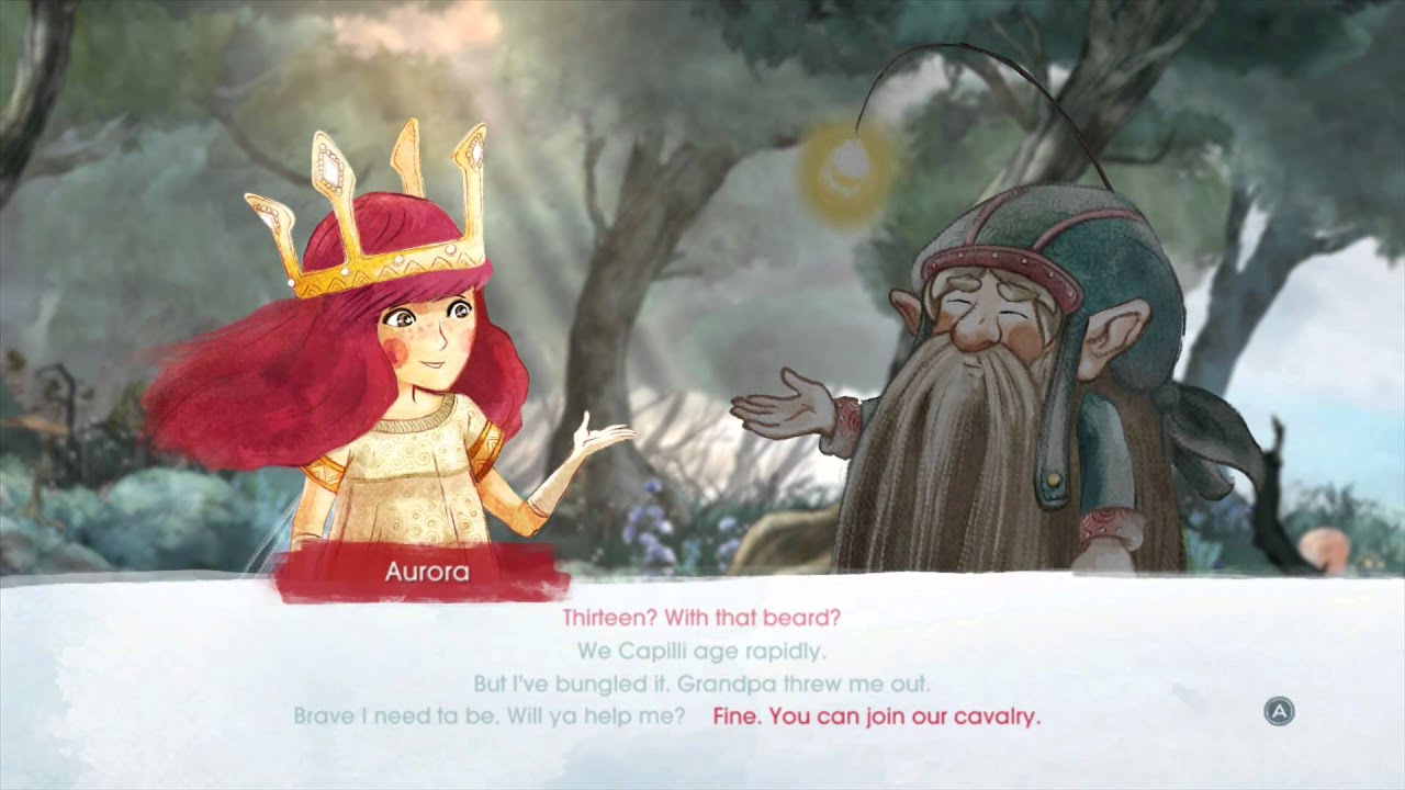 CHILD of LIGHT - Chap 5: 4 legged Bowman Aurora & Finn Battle (Starlight & Wildfire) Gameplay Wii U
