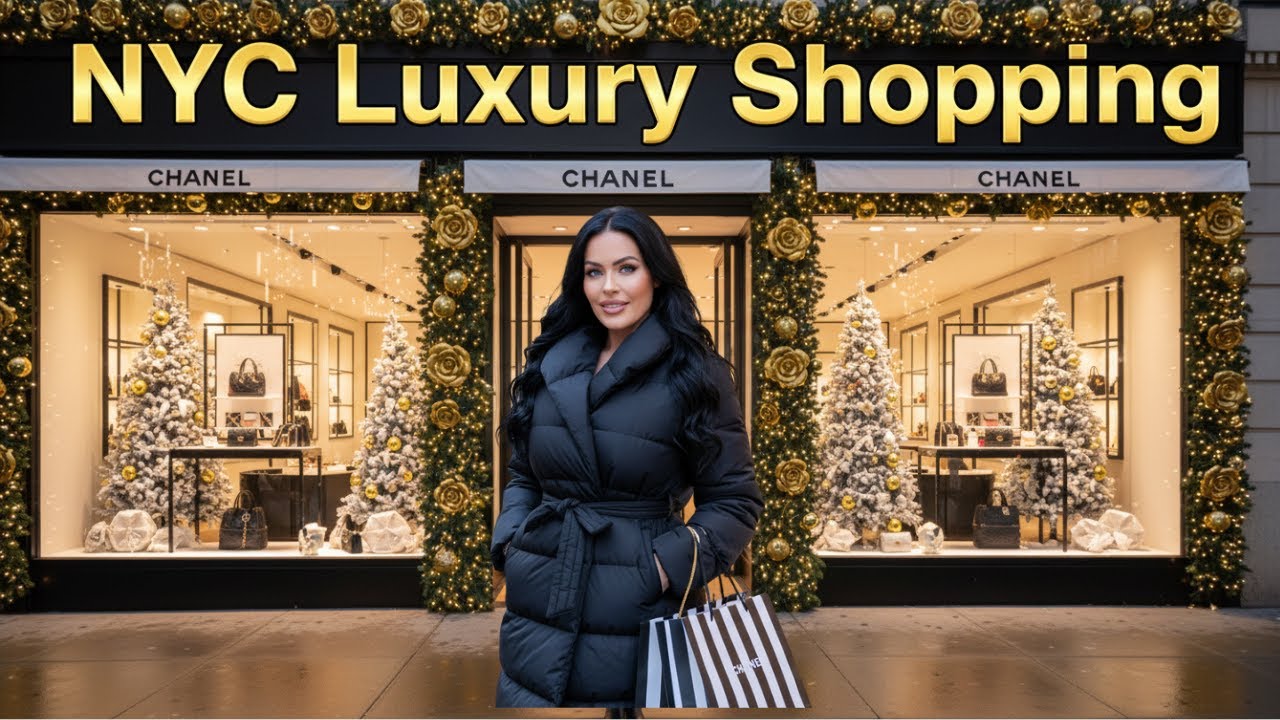 luxury shop with me at bergdorf goodman NYC I skims north face I chanel