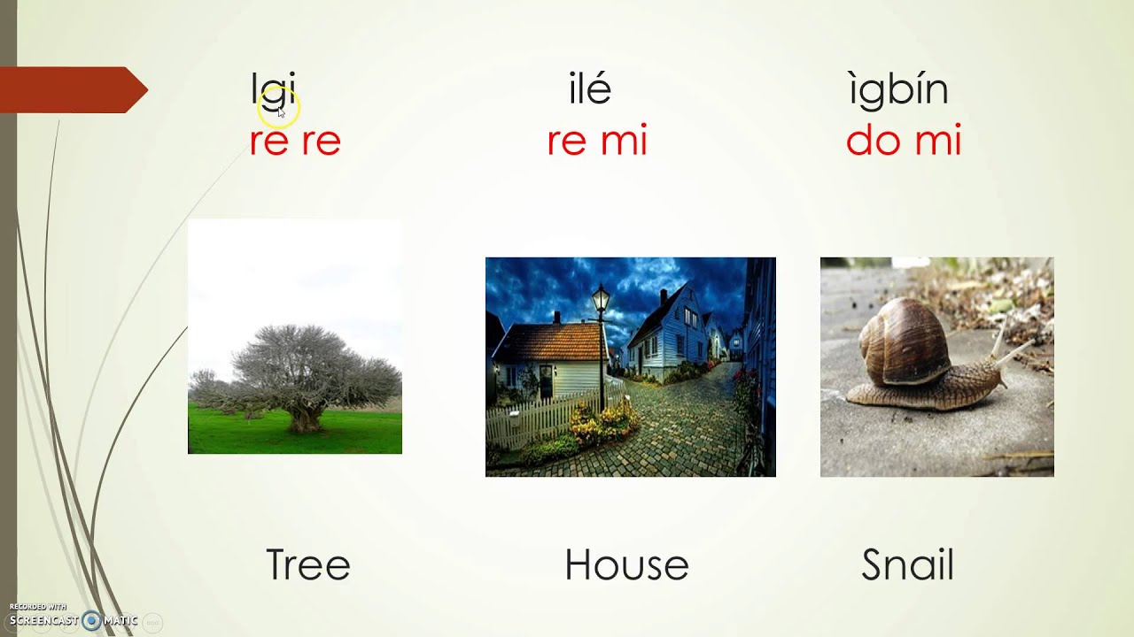 Easy to learn Yoruba Phonics 3 DoReMi tonal sign