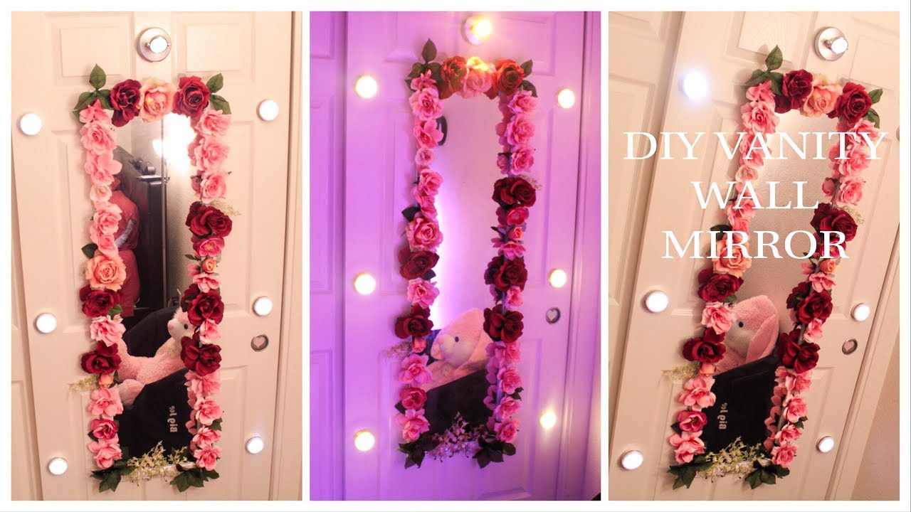 DIY FLOWER VANITY WALL MIRROR | BUDGET BAE