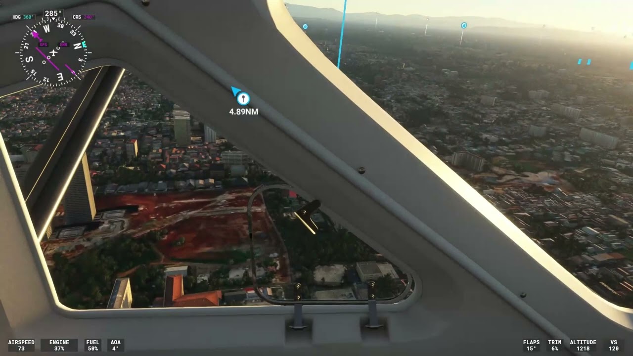 Cessna Cargo Flight Halim to Pondok Cabe, Indonesia