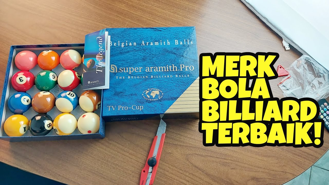 UNBOXING DAN REVIEW LANGSUNG Bola Billiard Aramith Pro TV Cup Size 2.1/4