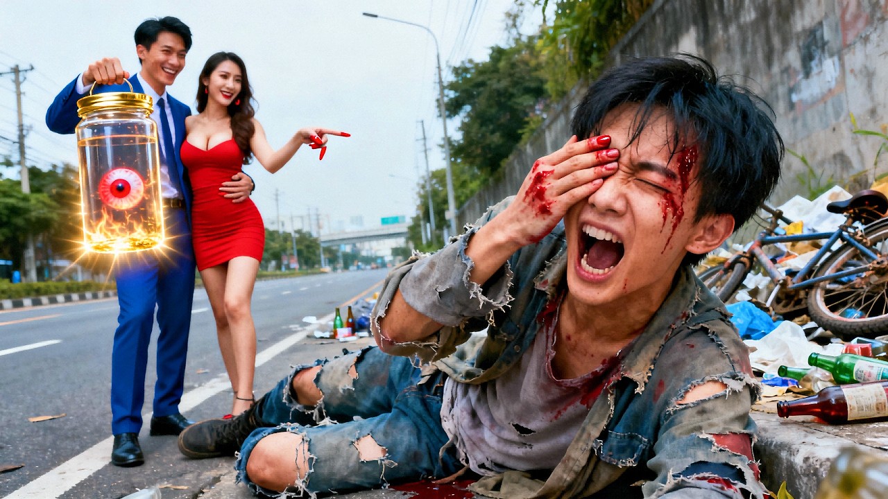 Novia y amante le arrancan ojos, lo expulsan; muere atropellado; renace y hace arrodillar a todos！