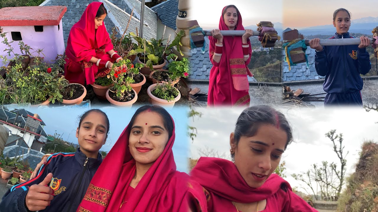 बारिश में सभी सोए थे🥱।। भाभी और मैं काम कर रहे थे🤭।।#himachal #villagelife #pahadi 