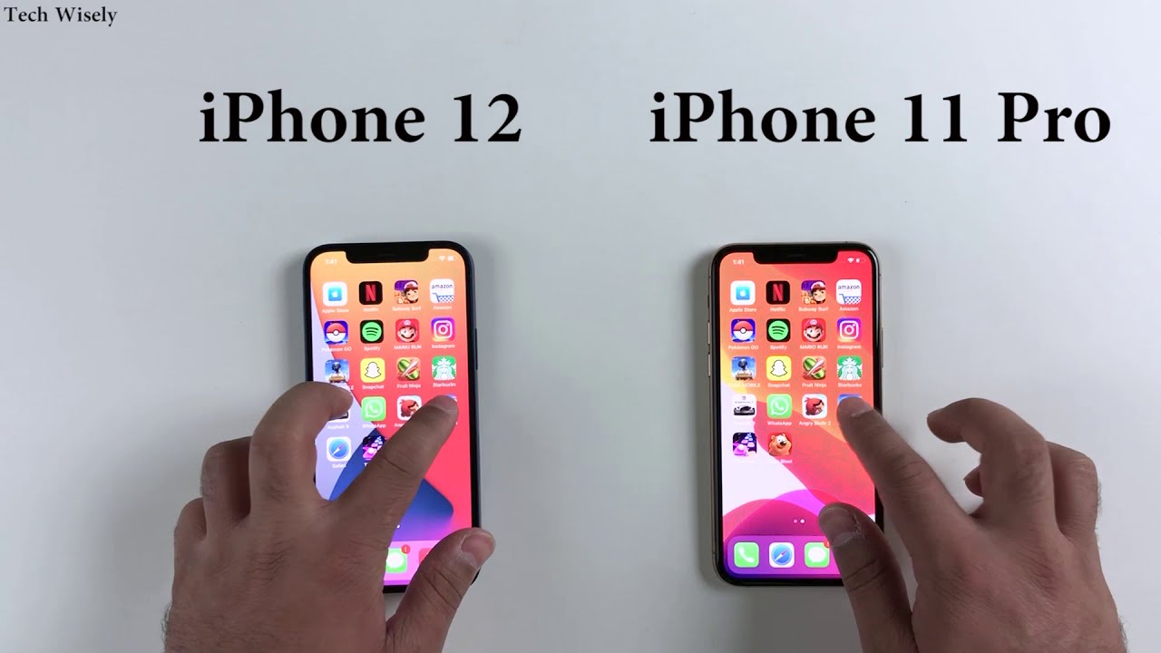 iPhone 12 vs iPhone 11 Pro Speed Test & Size Comparison