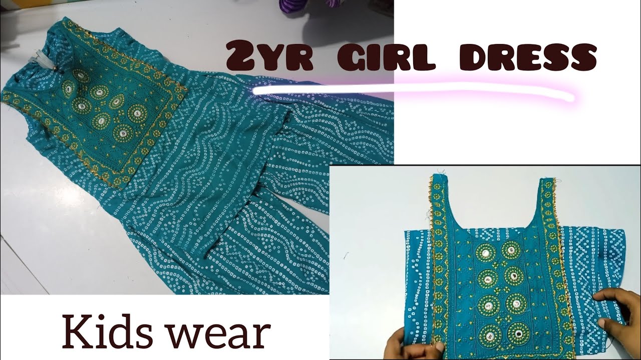 2 yr baby girl dress cutting video ll kurti and palazzo ll youtube video #seamandsew 