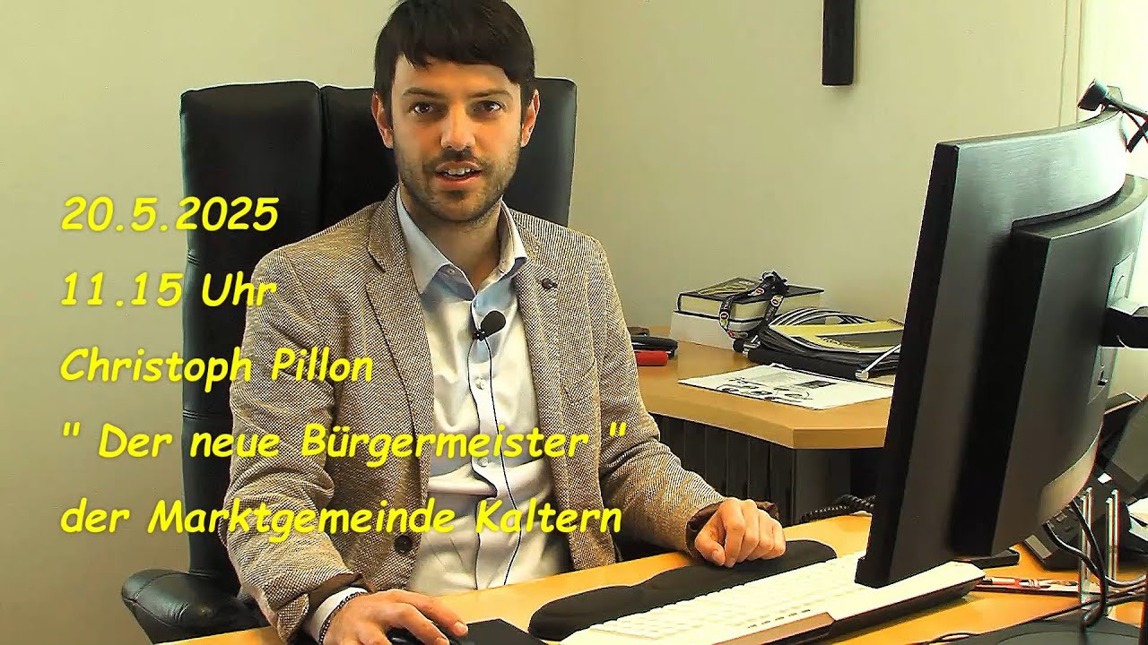 Eidesleistung des neuen B&uuml;rgermeisters von Kaltern Christoph Pillon am 20.5.2025