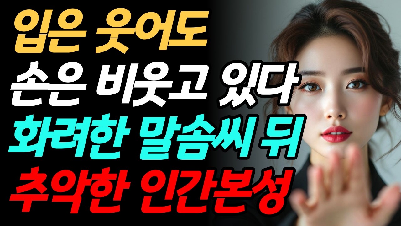 말 잘하는 사람 절대 믿지 마세요! 손만 봐도 보이는 그 사람의 진짜 본성 I 사람 보는 눈 I 심리학 I 인간관계 I 인간본성