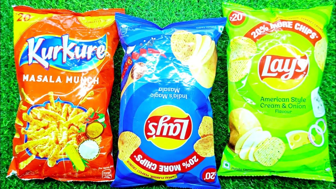 Satisfying Video Asmr Unboxing / some lot's of colorful rainbow kurkure Lay's potato 🍠 chips