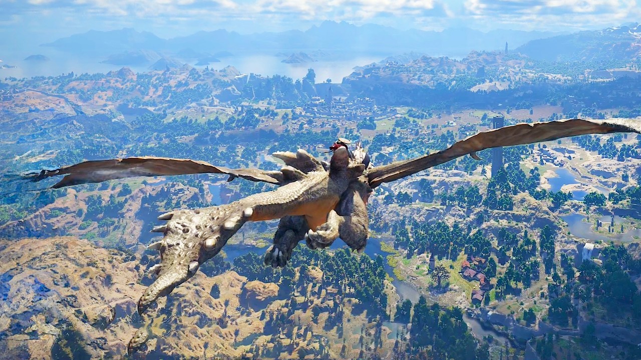 Crimson Desert - Blackstar Dragon Mount Flying Gameplay