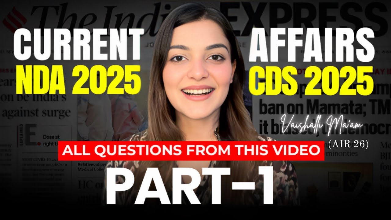 March Current Affairs for NDA 2 2025| CDS 2 2025 | CAPF 2025 | Part 1 CURRENT AFFAIRS