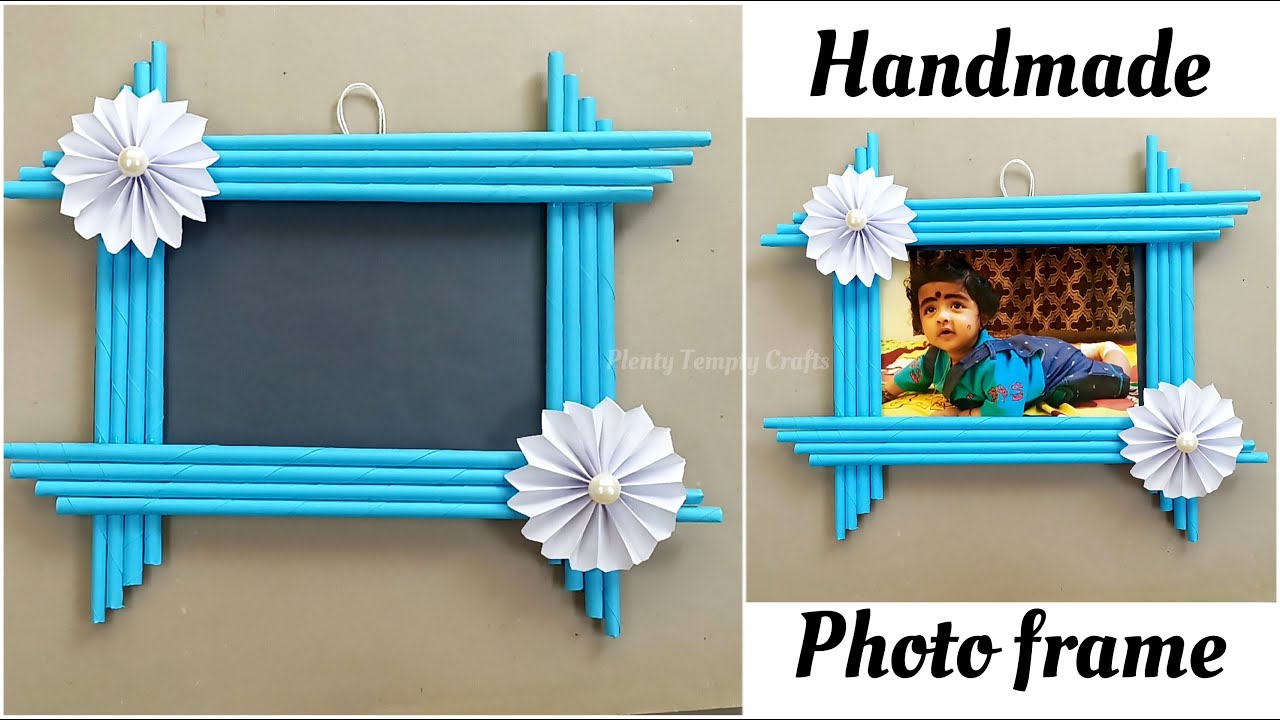 Photo Frame Making at Home / Paper photo frame diy / Handmade picture frame / Home made Photo Frame