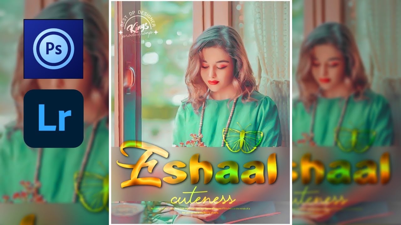 2020 Glass font dp editing trending full guide || ps photoshoe , lightroom dp editing