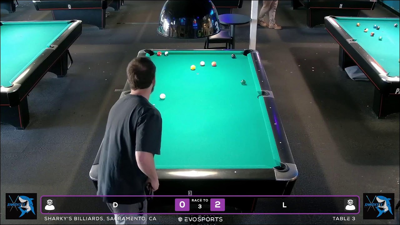 D vs L - SHARKY'S BILLIARDS - TABLE 3 | EvoSports