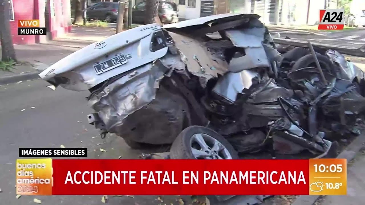 🚨 ACCIDENTE EN PANAMERICANA: un camión perdió su contenedor, aplastó a un auto y hay 2 muertos