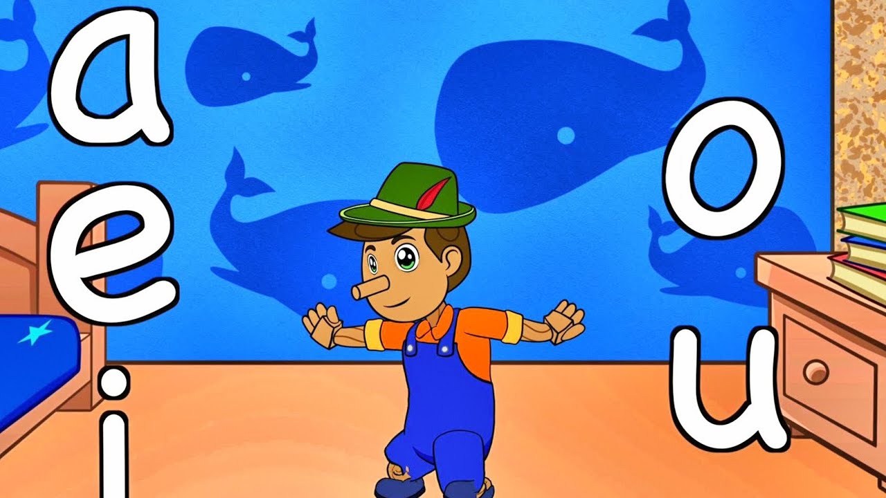 Las Vocales y Pinocho. Video Educativo.Super Divertido.😜