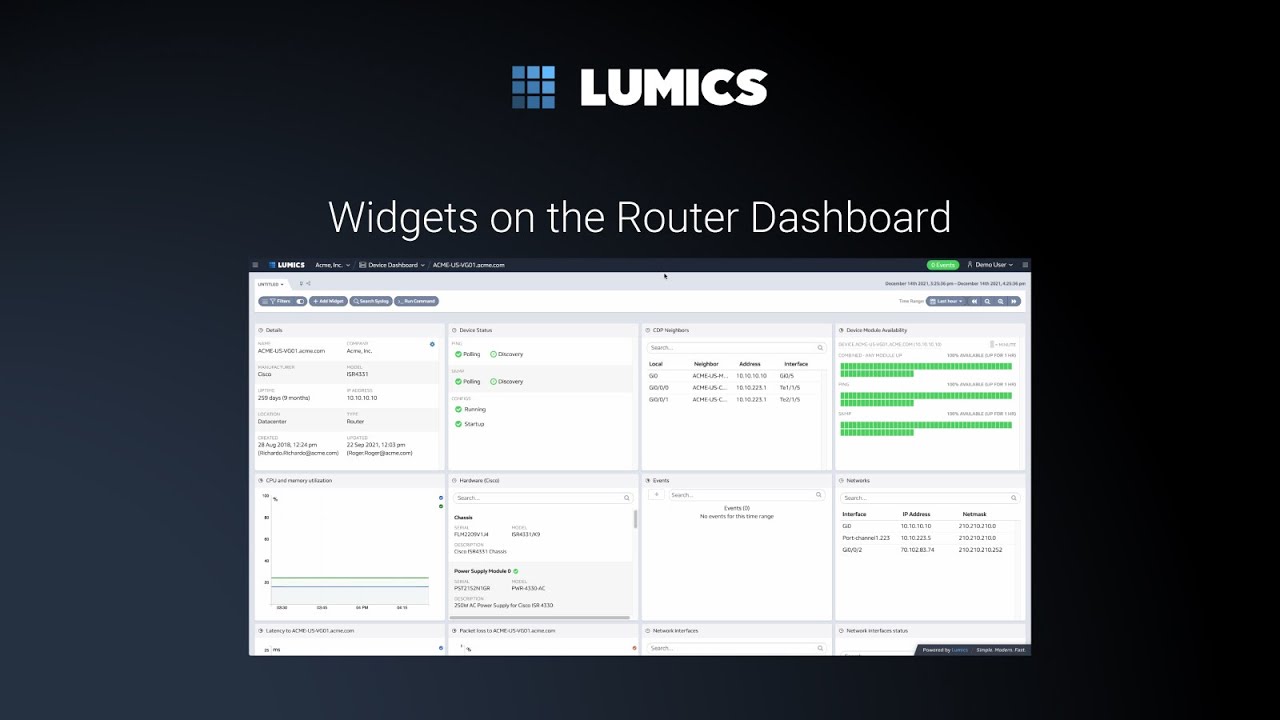 Lumics Router Dashboard