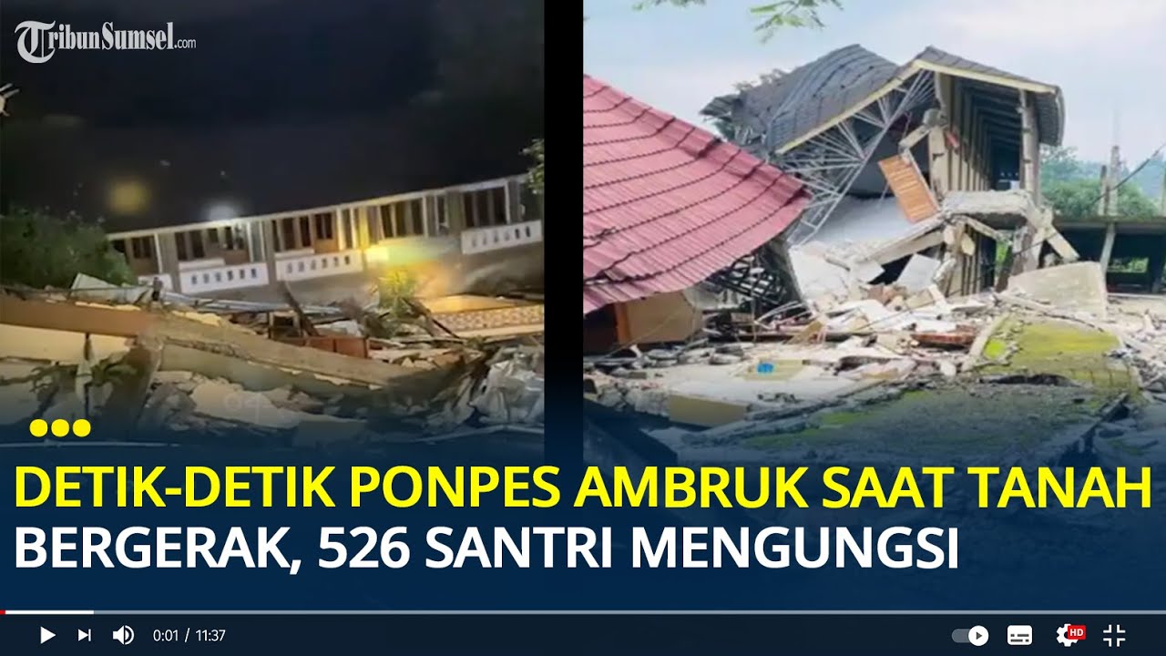 Detik-detik Ponpes Al-Adalah Ambruk saat Tanah Bergerak di Tegal, 526 Santri Mengungsi