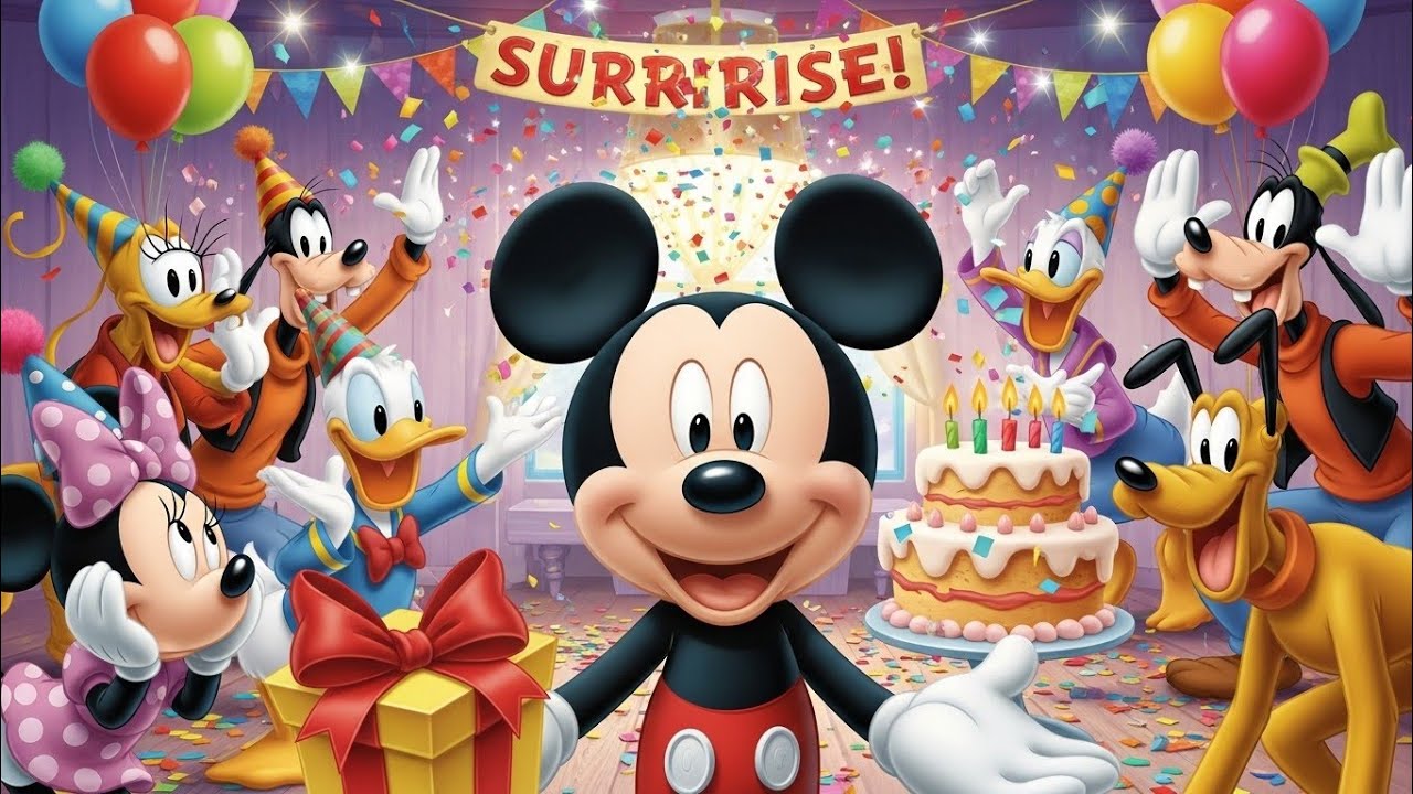 Mickey Mouse Surprise Party with Friends – Fun Birthday Celebration!