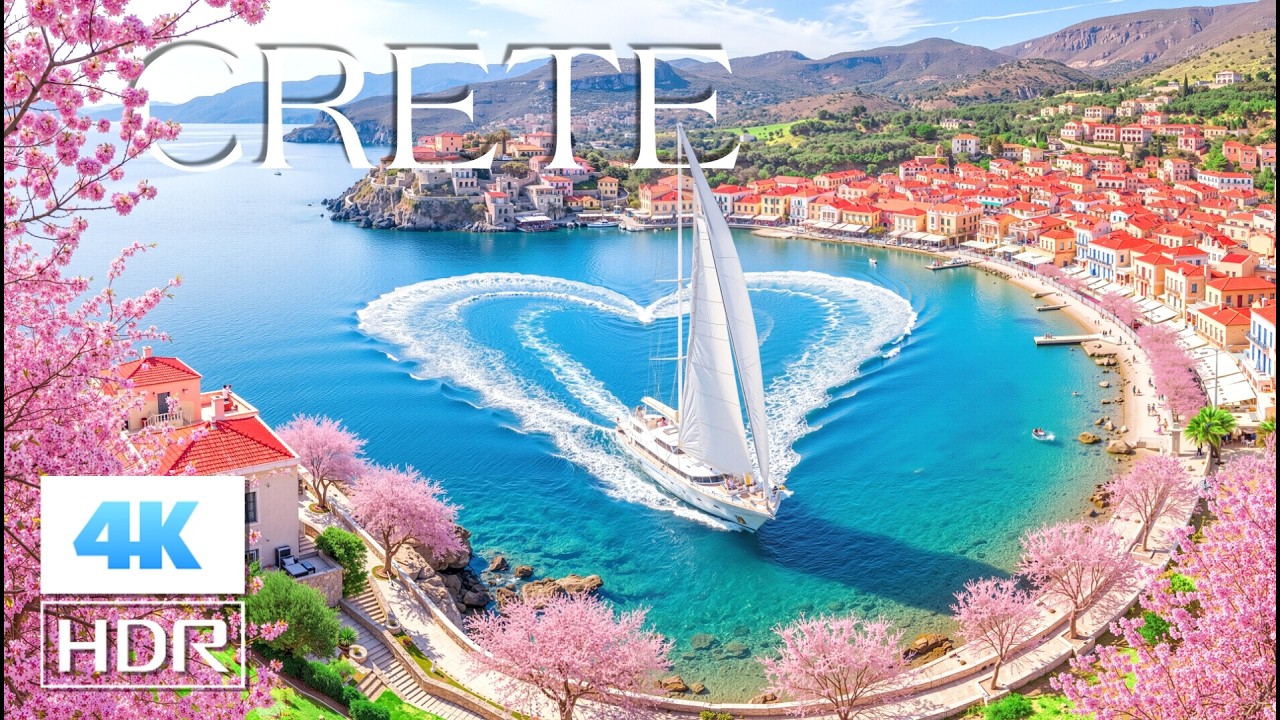 CRETE GREECE 4K ULTRA HD 🇬🇷 | Mediterranean Island, Turquoise Seas & Cinematic Deep House