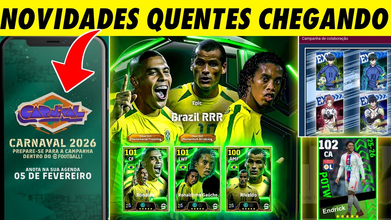 Blue Lock DE NOVO?, CAMPANHA de CARNAVAL e POTWs, Novidades do efootball 2026
