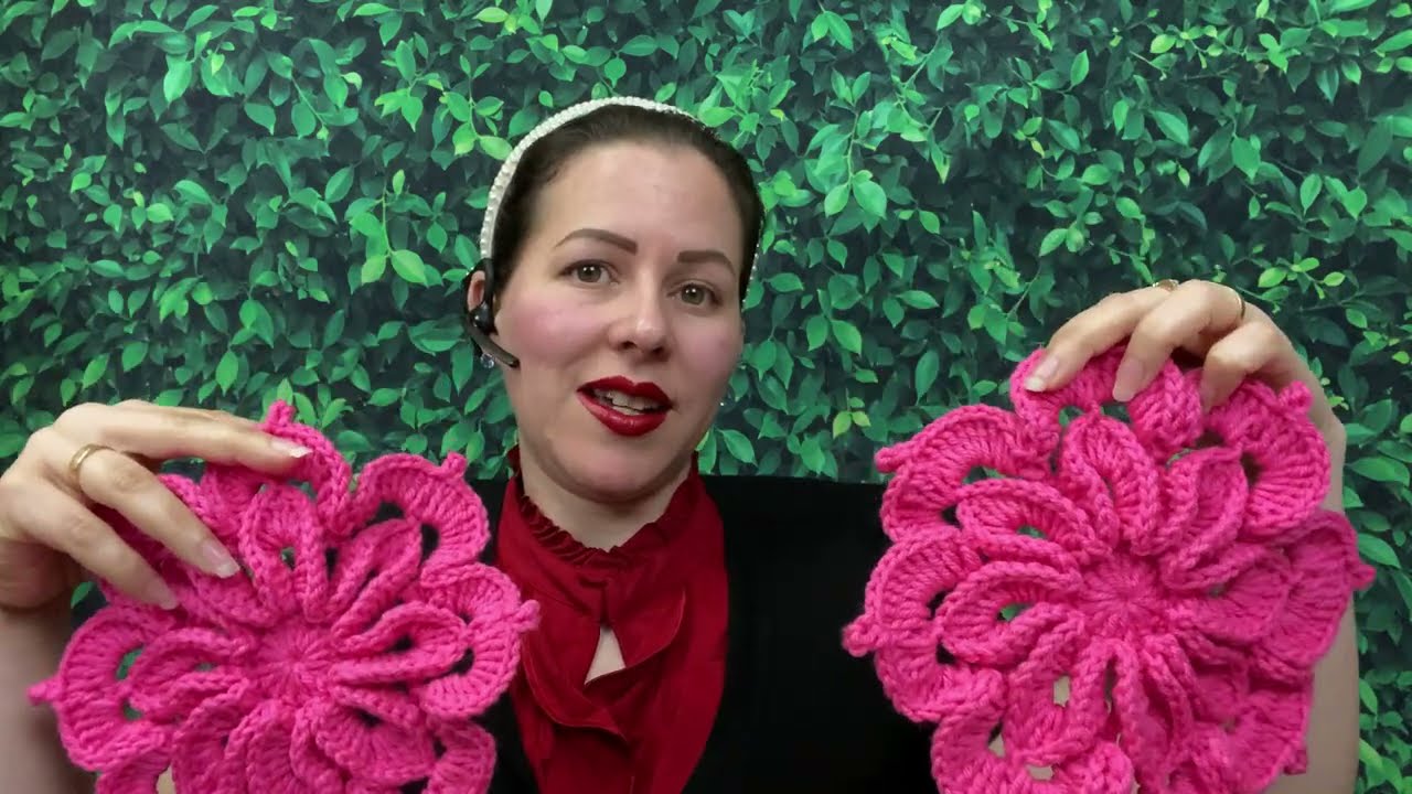 PASO A PASO PARA TEJER FLOR GIGANTE A CROCHET