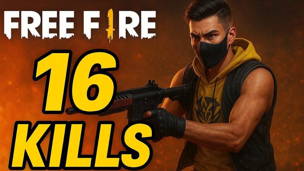 🔥 Free Fire 16 Kills Insane Gameplay | Unstoppable Action! 🔥