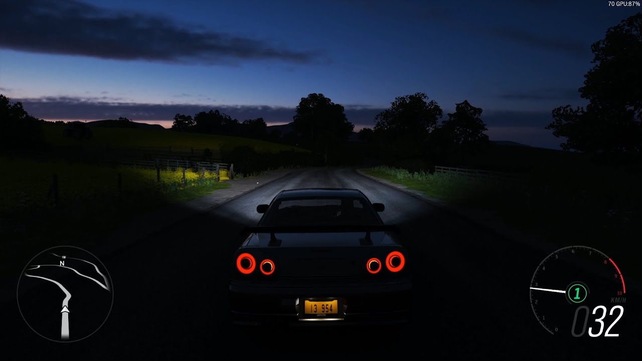 NIGHT RUN | NISSAN GTR R34 | RAW SOUND - Forza Horizon 4