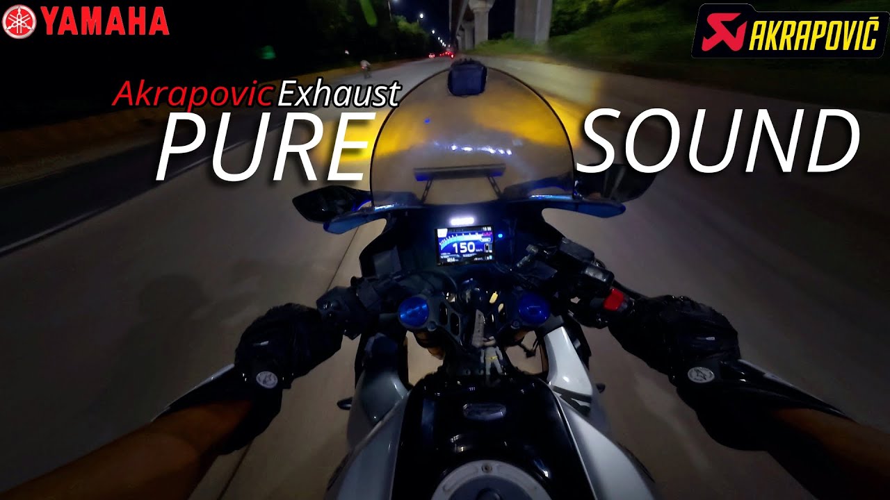 Night Ride | YAMAHA R15V4M + AKRAPOVIC Exhust pure sound [4k ASMR]