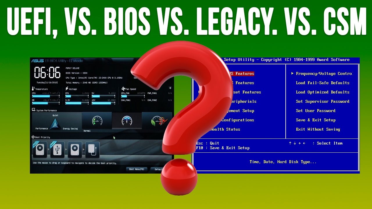 UEFI, BIOS, Legacy Mode, and CSM Motherboard Firmware Explained