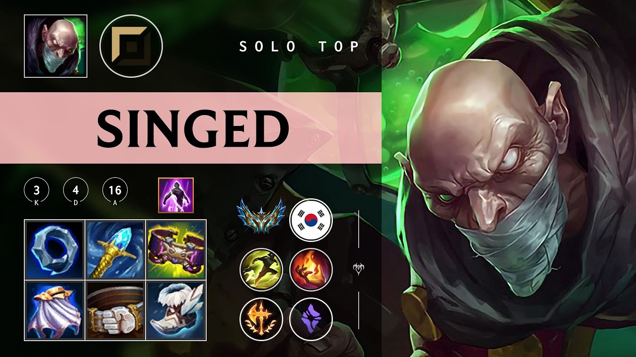 Singed Top vs Akali - KR Challenger Patch 26.04