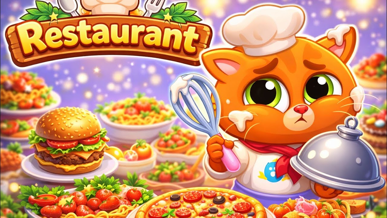Little Cat Runs a Restaurant 😺🍝 | Kids Animation#abc #kidslearning 