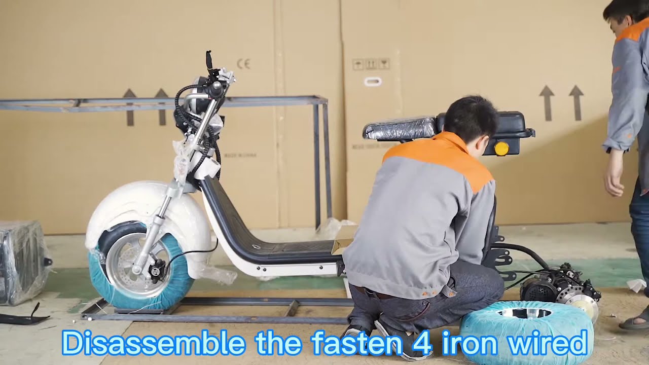 #3 wheel scooter #assemble trike wheel How to Assemble Three Wheel Electric Scooter Rear Wheel
