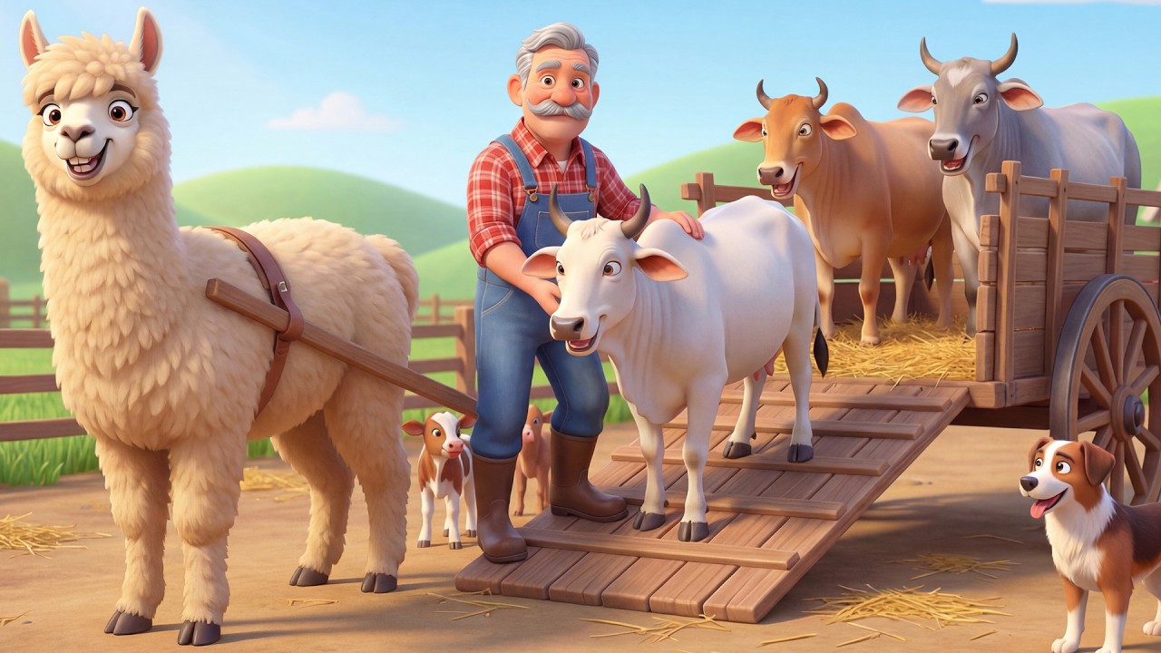 Old MacDonald Had a Farm 🐄🐑 | Animal Sounds Song for Kids | 3D Nursery Rhymes