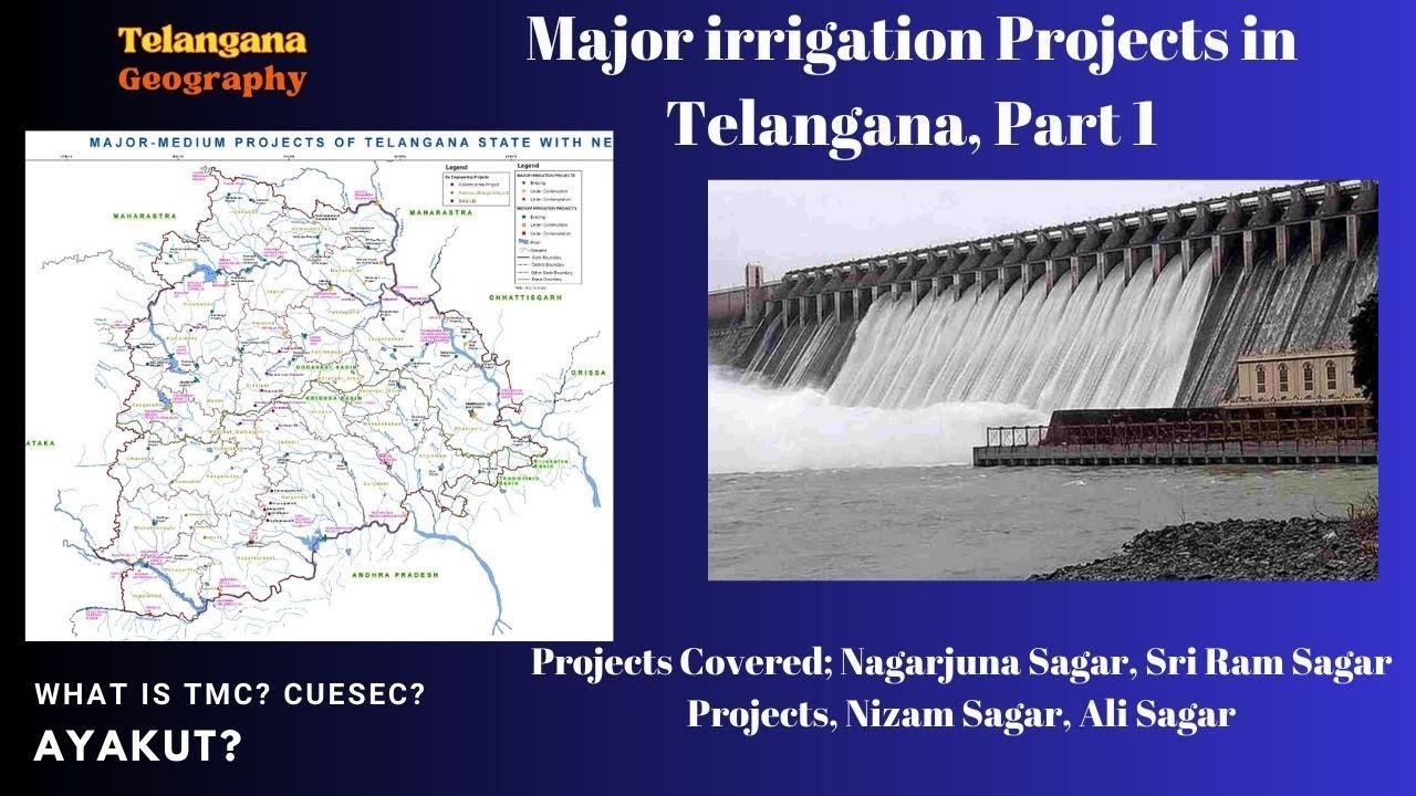 Major Irrigation projects in Telangana || TSPSC || Telangana Geography ||