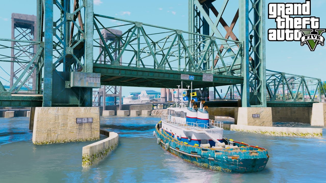Lifting & Lowering The Drawbridge In GTA 5 For Boat Traffic (New Mod)